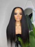 Kinky Straight Closure Wig Polished Crowns