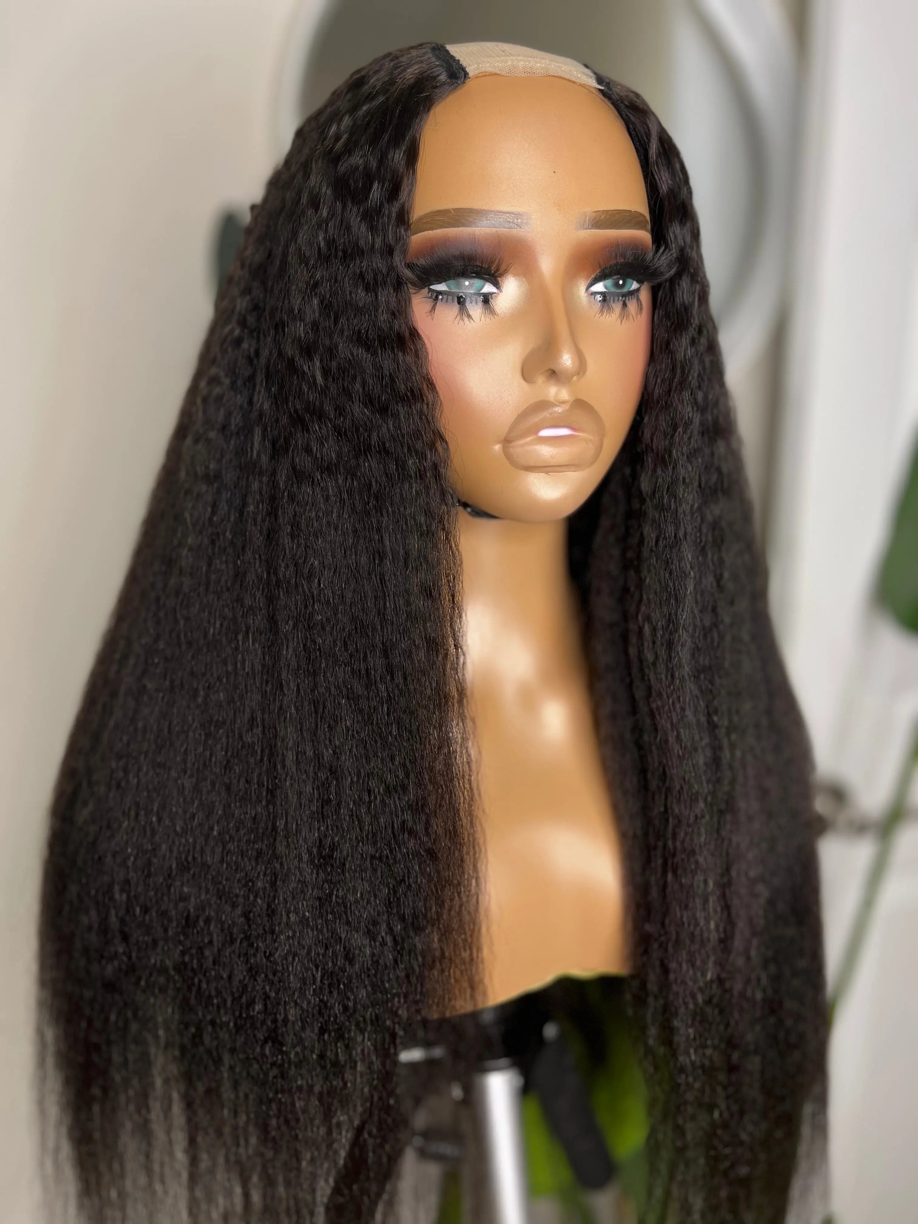 Kinky Straight U Part Wig Polished Crowns